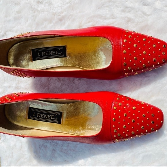 j renee Shoes - J Renee Red and Gold Shoe Size 7 1/2 W